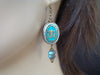Women's Turquoise Om Labradorite Earrings