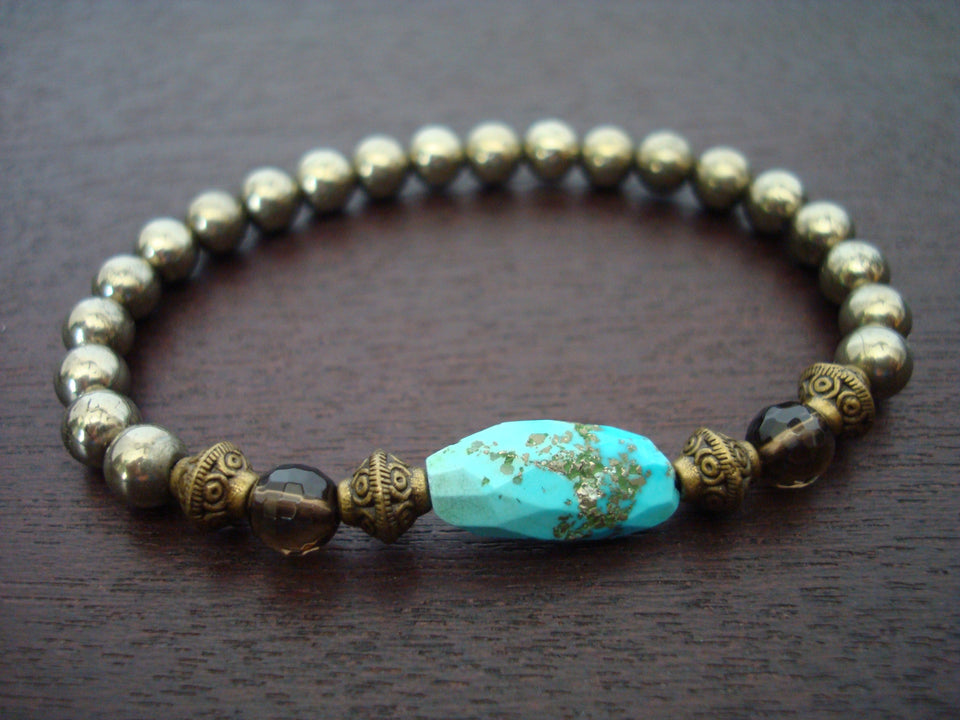 Women's Turquoise Heart & Mind Mala Bracelet