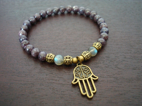Women's Lepidolite Calm & Balance Mala Bracelet