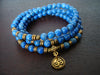 Denim Lapis Shakti Om Mala