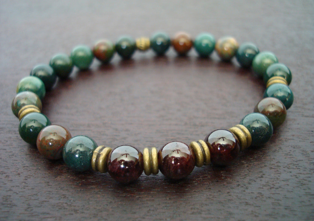 Mens bloodstone bracelet deals
