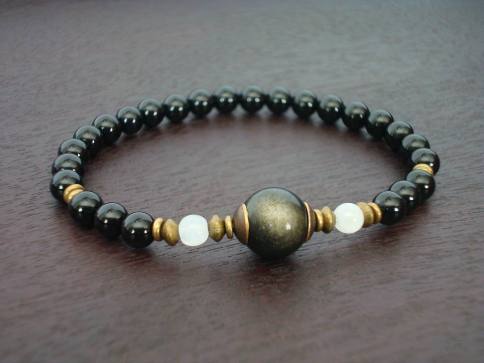 Women's Obsidian Protection & Positivity Mala Bracelet
