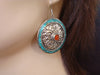 Women's Tibetan Turquoise Mandala Earrings