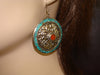 Women's Tibetan Turquoise Mandala Earrings