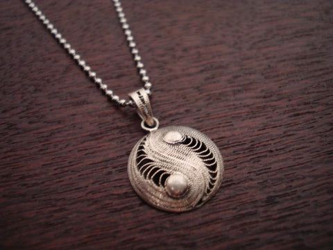 Sterling Silver Yin Yang Necklace