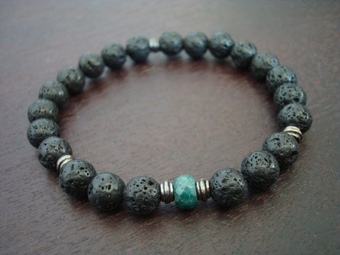 Men's Emerald Mala Bracelet