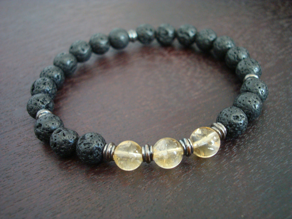 Men's Citrine Luck & Manifestation Mala Bracelet