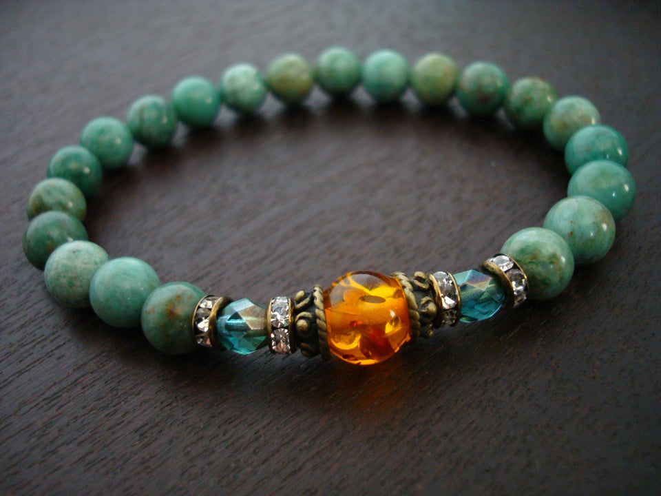 Women's Burma Jade Manifestation & Prosperity Mala Bracelet