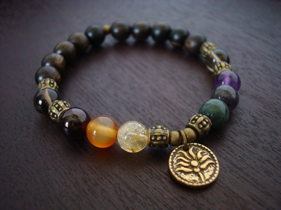 Women's Lotus Seven Chakra Mala Bracelet