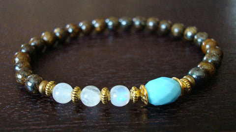 Women's Amazonite Quartz Spiritual Power Mala Bracelet