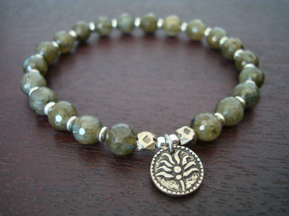 Women's Green Labradorite Insight & Intuition Mala Bracelet
