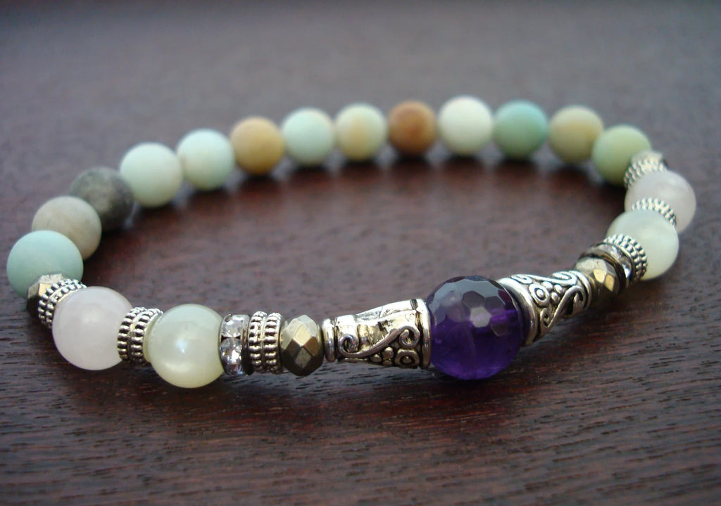 Women's Amethyst Ahimsa Mala Bracelet
