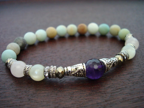 Women's Amethyst Ahimsa Mala Bracelet