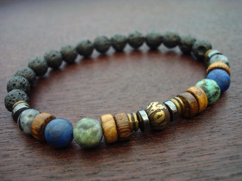 Men's Clarity, Change, & Compassion Mala Bracelet