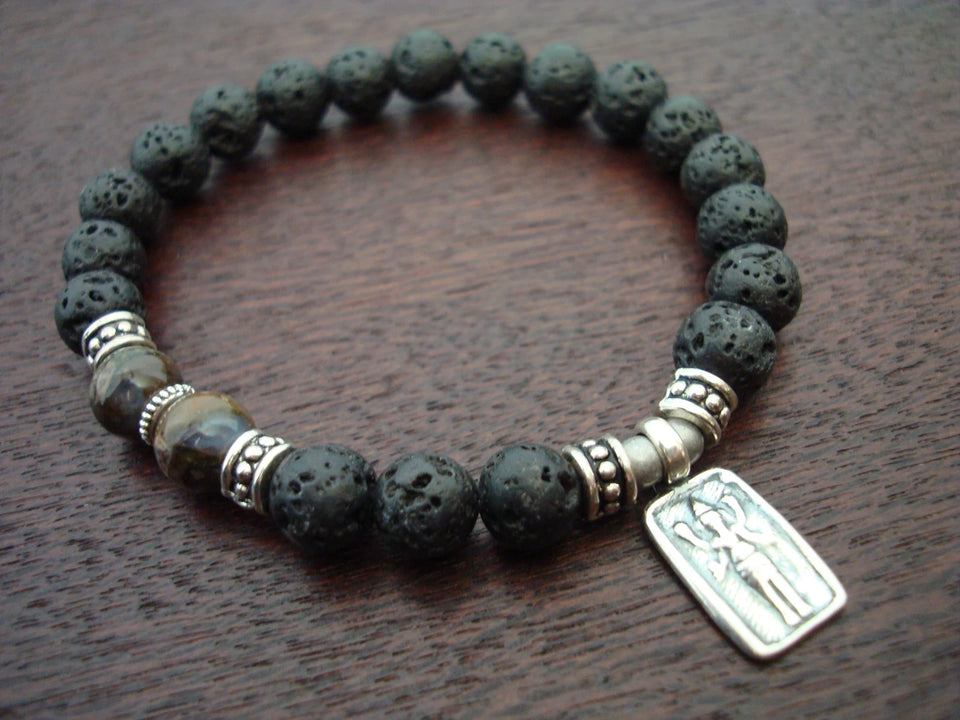 Men's Opal Protection, Clarity, & Calm Mala Bracelet