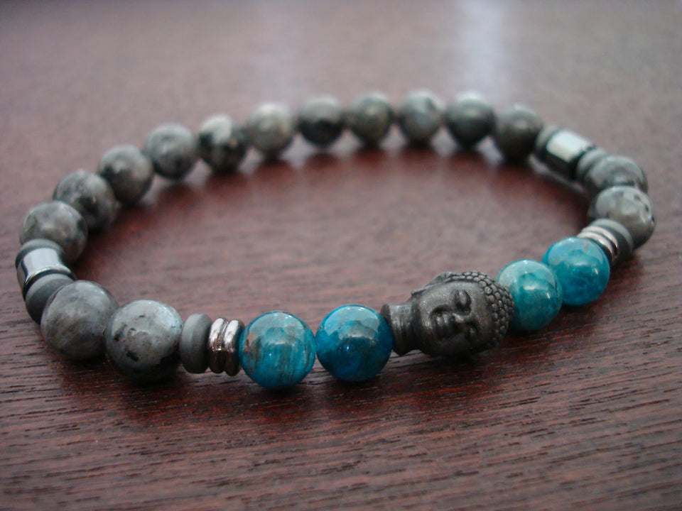 Men's Apatite Love, Empathy, & Anti-Stress Mala Bracelet
