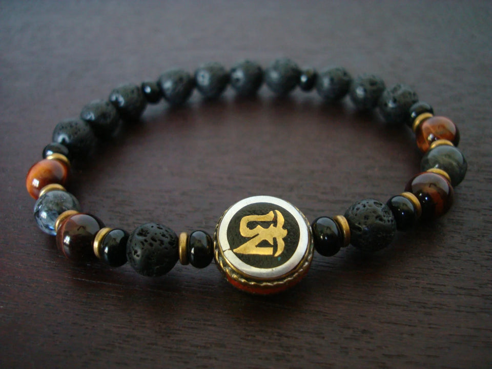 Men's Black Coral Intuition & Creativity Mala Bracelet