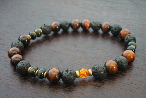 Men's Baltic Amber Prosperity Mala Bracelet