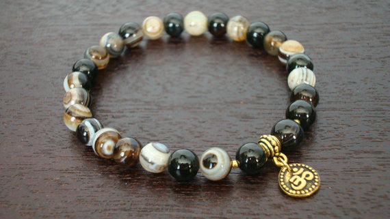 Men's Sardonyx Strength of Mind & Spirit Mala Bracelet