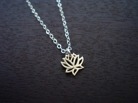 Sterling Silver Lotus Necklace