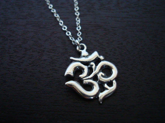 Sterling Silver Om Necklace