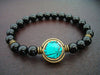 Tibetan Turquoise & Onyx Cleansing & Protection Mala Bracelet