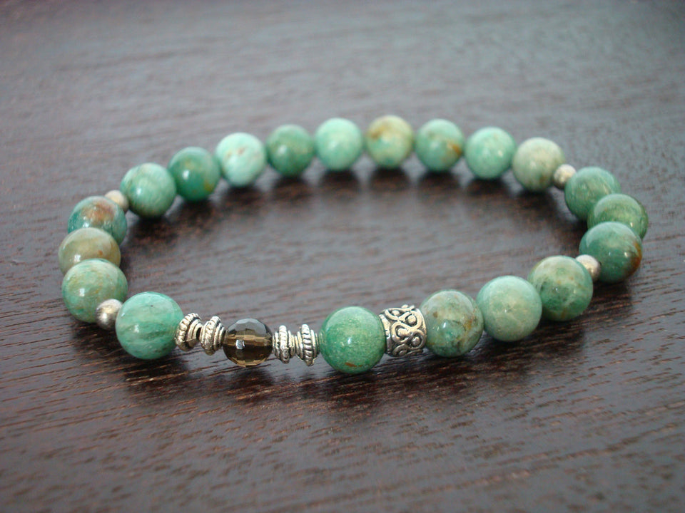Women's African Jade Wisdom & Wealth Mala Bracelet