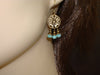 Women's Blue Opal Lotus Earrings