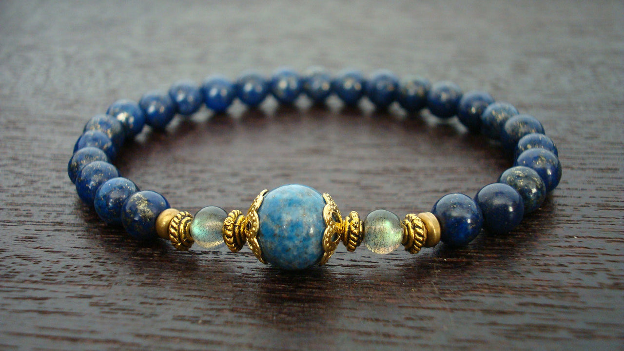 Women's Lapis Strength & Intuition Mala Bracelet